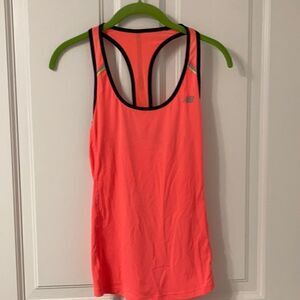 New Balance Neon Pink Running Racer Back Tank with Reflective Strip. SZ Small.